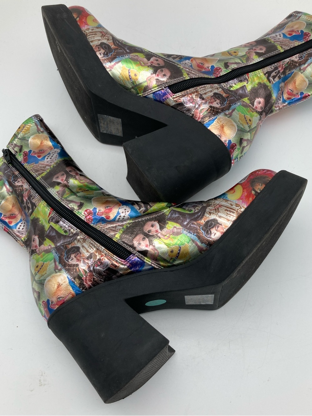 Steve Madden Klayton Y2K Print Platform Ankle Boots - Picture 5 of 10